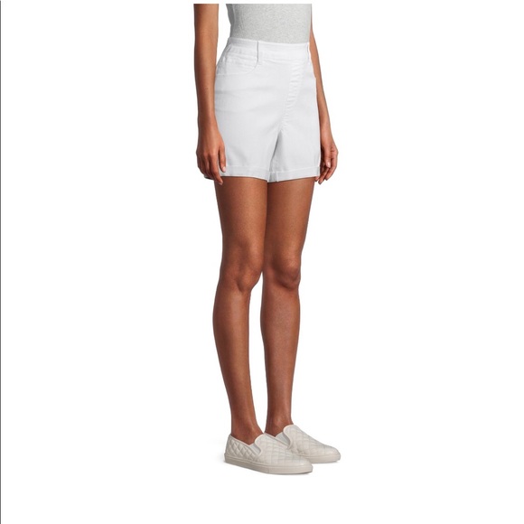 Time and Tru Womens Pull On Shorts Size 20 White Relaxed Fit New - Picture 3 of 6